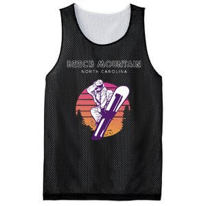 Beech Mountain North Carolina Retro Snowboarder Mesh Reversible Basketball Jersey Tank