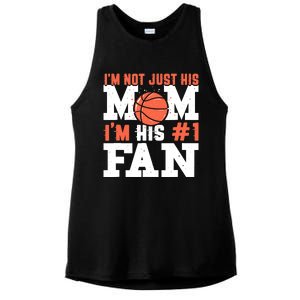 Basketball Mother Number 1 Fan - Basketball Mom Ladies PosiCharge Tri-Blend Wicking Tank