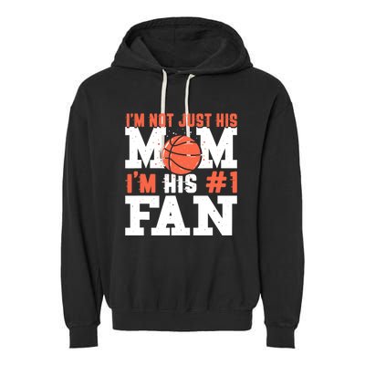 Basketball Mother Number 1 Fan - Basketball Mom Garment-Dyed Fleece Hoodie