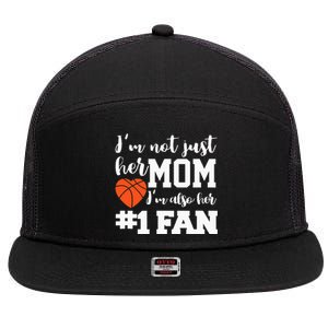 Basketball Mom Number One Fan Basketball Mothers JT 7 Panel Mesh Trucker Snapback Hat