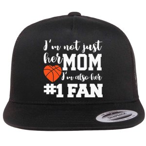 Basketball Mom Number One Fan Basketball Mothers JT Flat Bill Trucker Hat