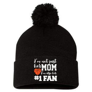 Basketball Mom Number One Fan Basketball Mothers JT Pom Pom 12in Knit Beanie