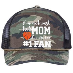 Basketball Mom Number One Fan Basketball Mothers JT Retro Rope Trucker Hat Cap