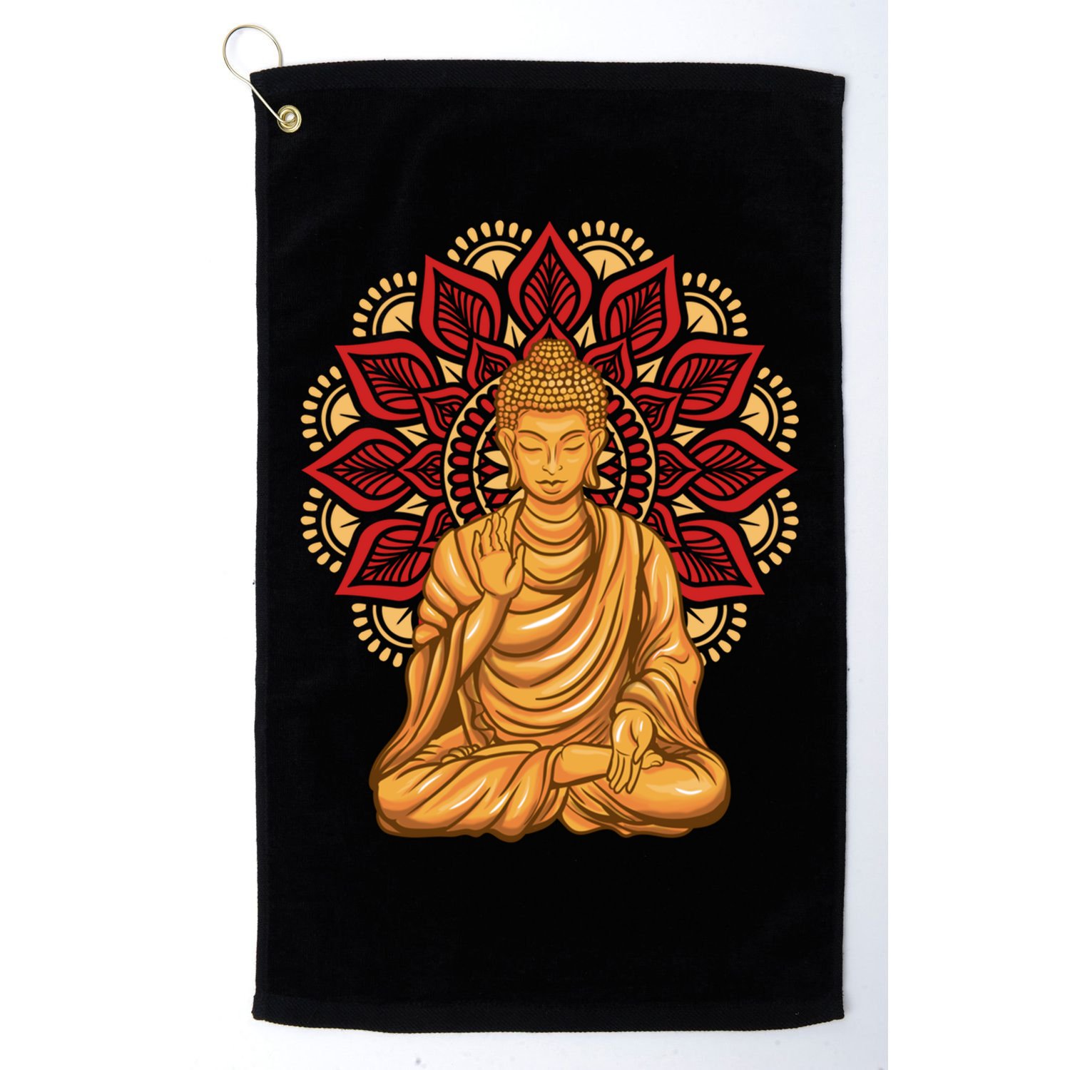 Buddha Monk Namaste Buddha Day Smile Happy Laugh Buddhism Gift Golf Towel