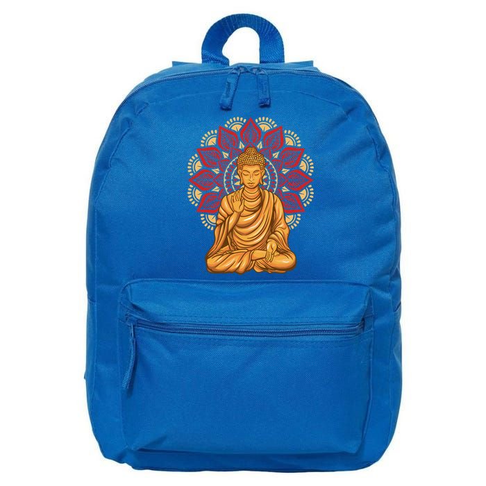 Buddha Monk Namaste Buddha Day Smile Happy Laugh Buddhism Gift 16 in Basic Backpack