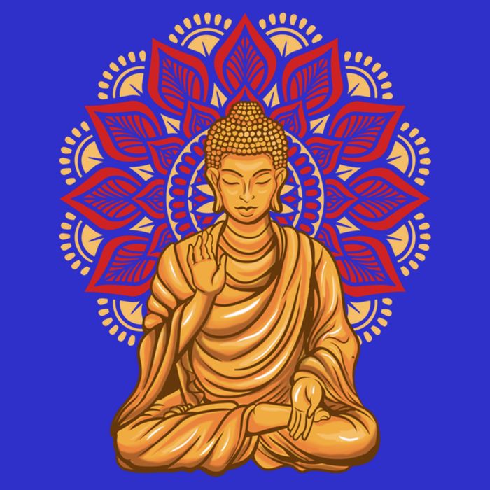 Buddha Monk Namaste Buddha Day Smile Happy Laugh Buddhism Gift 16 in Basic Backpack