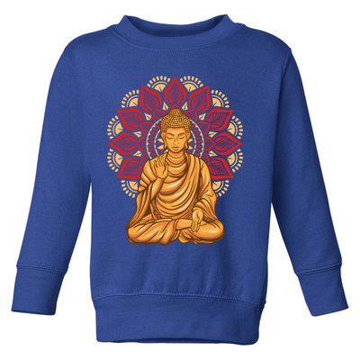 Buddha Monk Namaste Buddha Day Smile Happy Laugh Buddhism Gift Toddler Sweatshirt