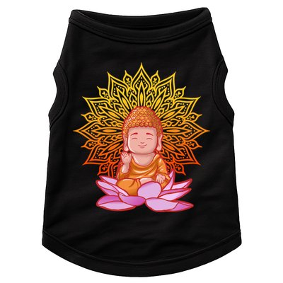 Buddha Monk Namaste Day Smile Happy Laugh Buddhism Gift Doggie Tank