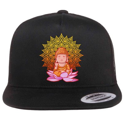 Buddha Monk Namaste Day Smile Happy Laugh Buddhism Gift Flatbill Hat