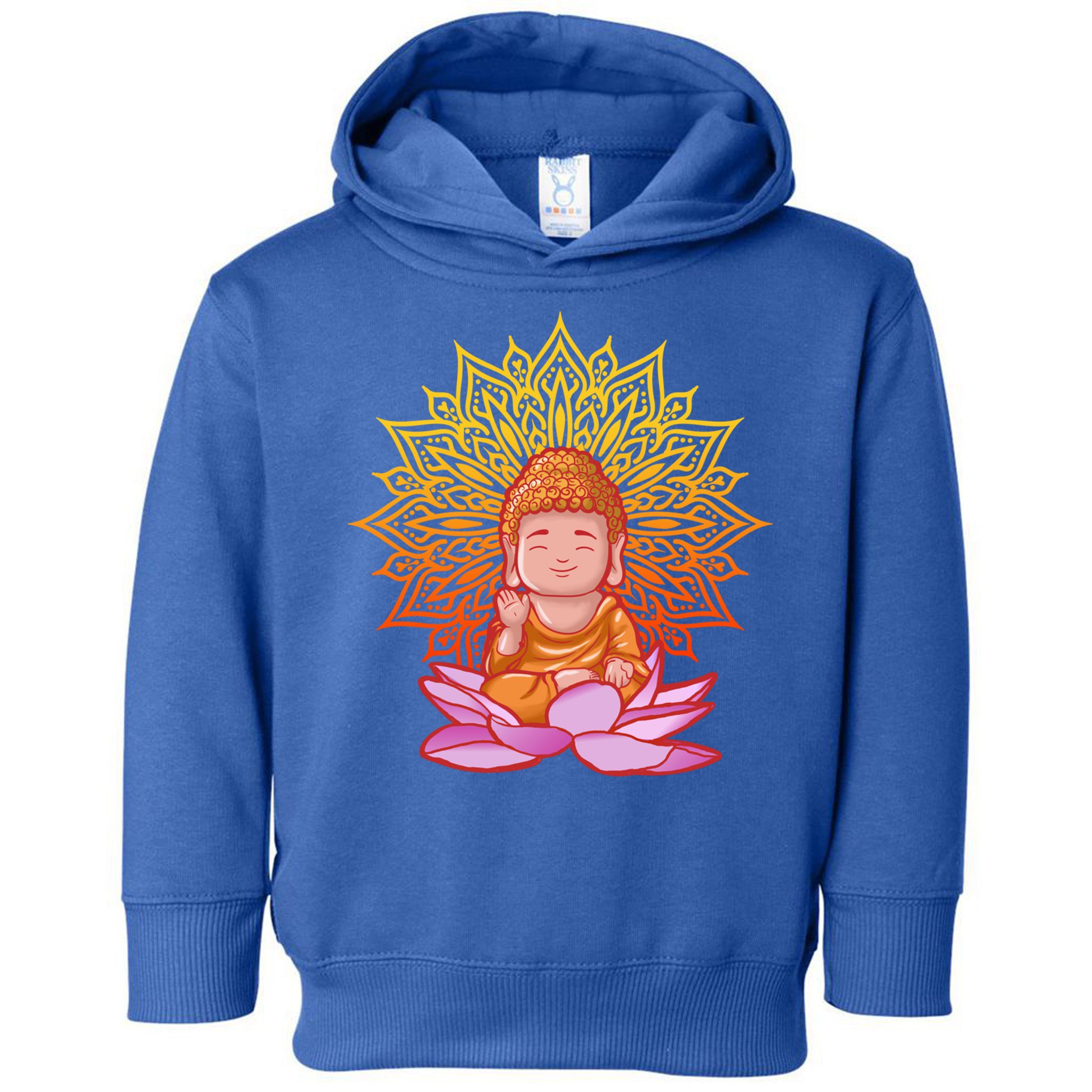 Buddha Monk Namaste Day Smile Happy Laugh Buddhism Gift Toddler Hoodie
