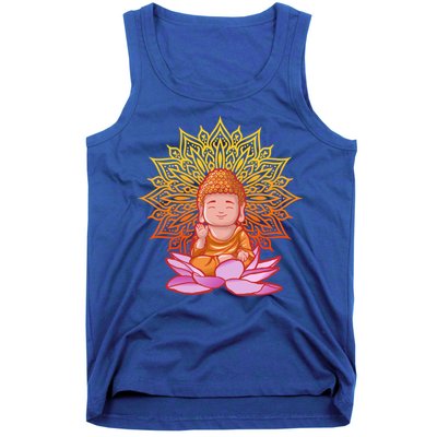 Buddha Monk Namaste Day Smile Happy Laugh Buddhism Gift Tank Top