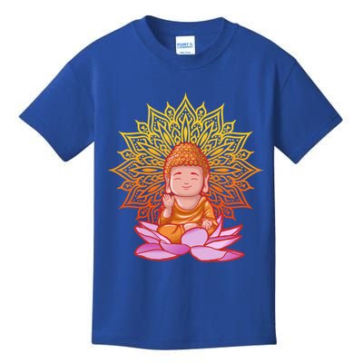 Buddha Monk Namaste Day Smile Happy Laugh Buddhism Gift Kids T-Shirt