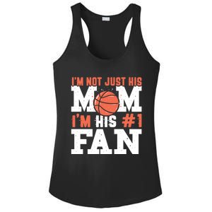 Basketball Mother Number 1 Fan Gift Basketball Mom Cute Gift Ladies PosiCharge Competitor Racerback Tank