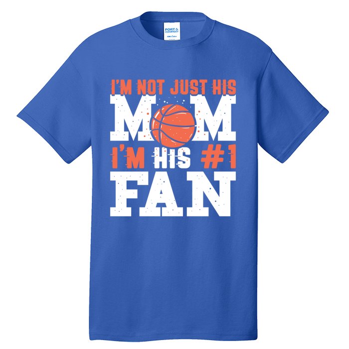 Basketball Mother Number 1 Fan Gift Basketball Mom Cute Gift Tall T-Shirt