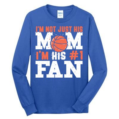 Basketball Mother Number 1 Fan Gift Basketball Mom Cute Gift Tall Long Sleeve T-Shirt