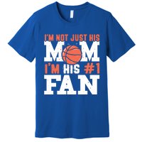 Basketball Mother Number 1 Fan Gift Basketball Mom Cute Gift Premium T-Shirt