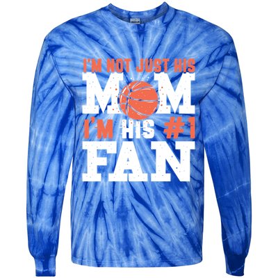 Basketball Mother Number 1 Fan Gift Basketball Mom Cute Gift Tie-Dye Long Sleeve Shirt