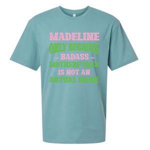 Badass Madeline Name Unique Nickname Quirky Dad Jokes Gift Sueded Cloud Jersey T-Shirt