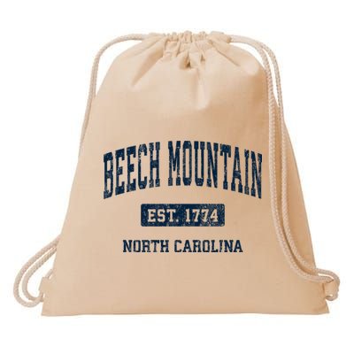 Beech Mountain North Carolina Nc Vintage Athletic Sports Drawstring Bag