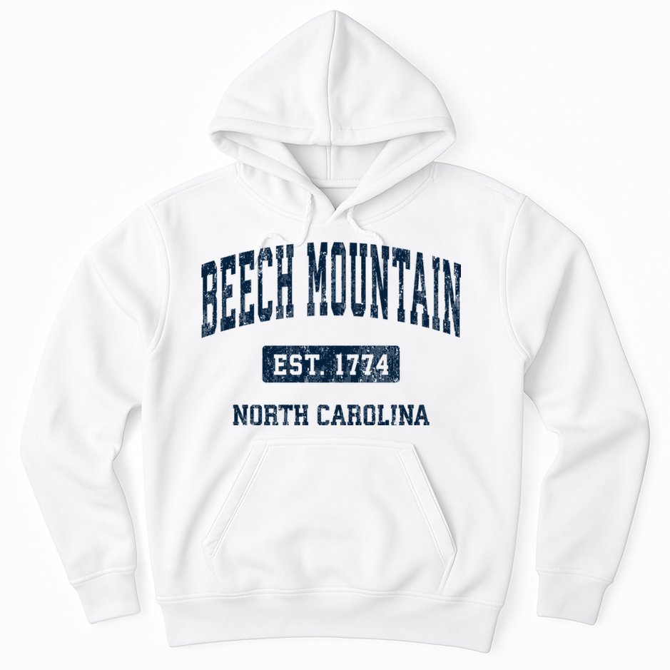 Beech Mountain North Carolina Nc Vintage Athletic Sports Hoodie