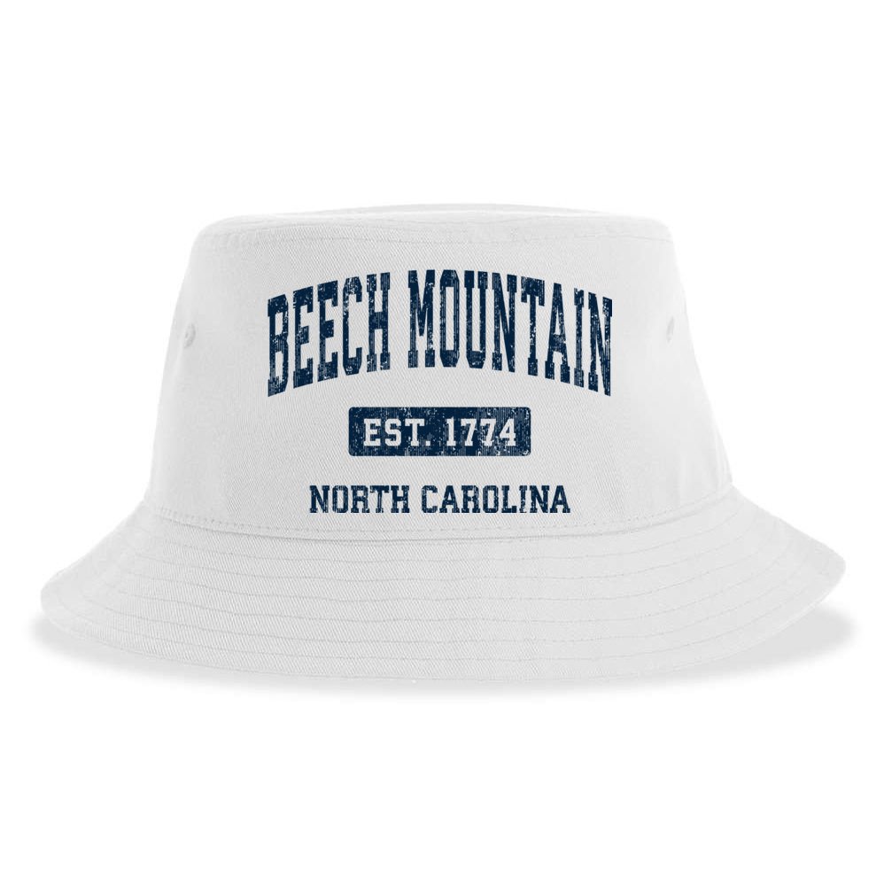 Beech Mountain North Carolina Nc Vintage Athletic Sports Sustainable Bucket Hat