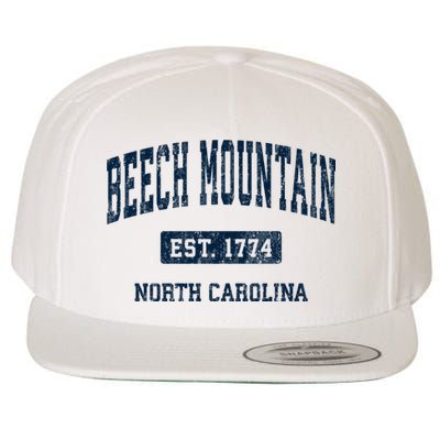 Beech Mountain North Carolina Nc Vintage Athletic Sports Wool Snapback Cap