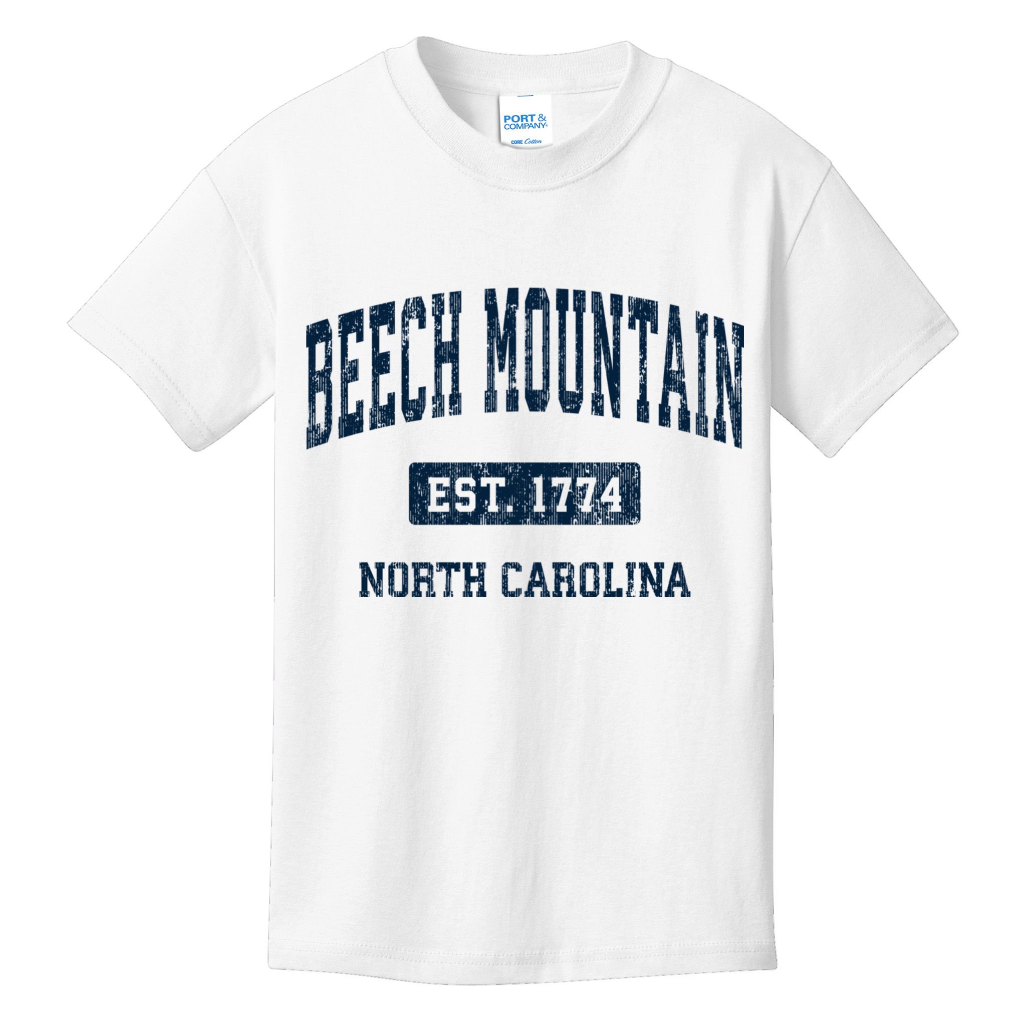 Beech Mountain North Carolina Nc Vintage Athletic Sports Kids T-Shirt