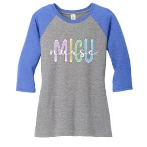 Best Micu Nurse Appreciation Medical Intensive Care Unit Gift Women's Tri-Blend 3/4-Sleeve Raglan Shirt