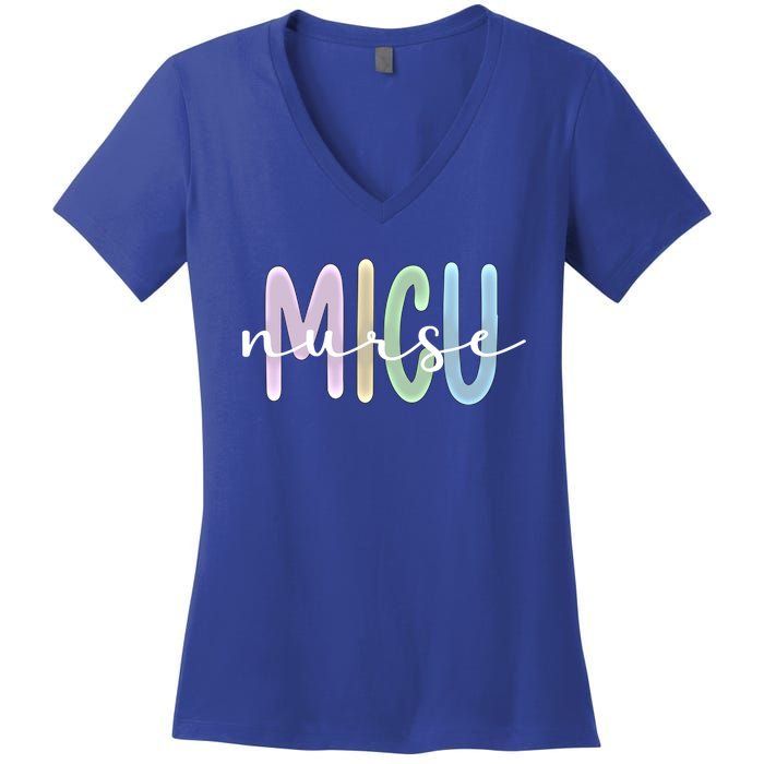 Best Micu Nurse Appreciation Medical Intensive Care Unit Gift Women's V-Neck T-Shirt