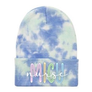 Best Micu Nurse Appreciation Medical Intensive Care Unit Gift Tie Dye 12in Knit Beanie