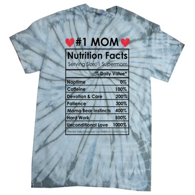 Best Mom Nutrition Facts Tie-Dye T-Shirt