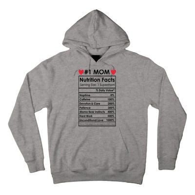 Best Mom Nutrition Facts Tall Hoodie