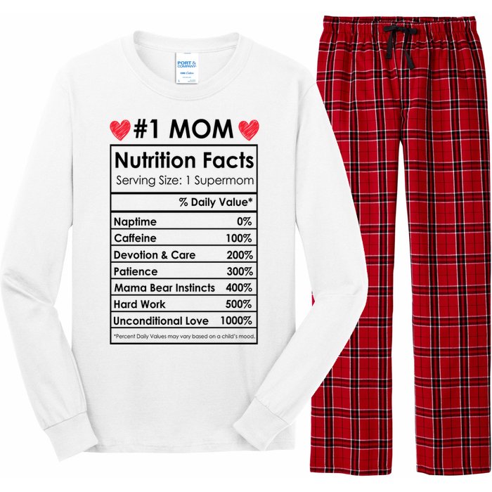 Best Mom Nutrition Facts Long Sleeve Pajama Set