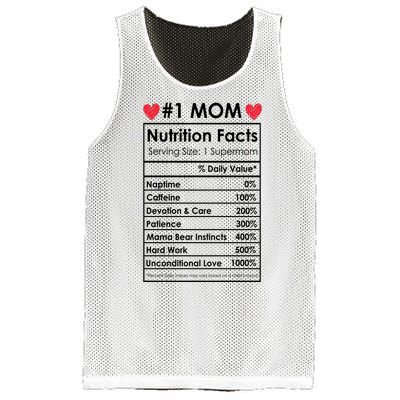 Best Mom Nutrition Facts Mesh Reversible Basketball Jersey Tank