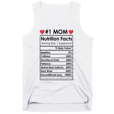 Best Mom Nutrition Facts Tank Top