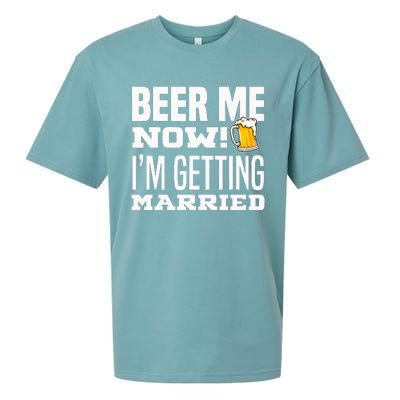 Beer Me Now IM Getting Married Funny Groom Bachelor Party Sueded Cloud Jersey T-Shirt