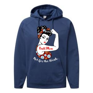 Ball Mom Not For The Week Funny Volleyball Basketball Mom Funny Gift Performance Fleece Hoodie