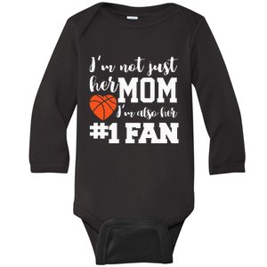 Basketball Mom Number One Fan Basketball Mothers JT Baby Long Sleeve Bodysuit