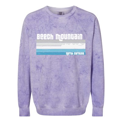 Beech Mountain North Carolina NC Retro Skiing Hiking Colorblast Crewneck Sweatshirt