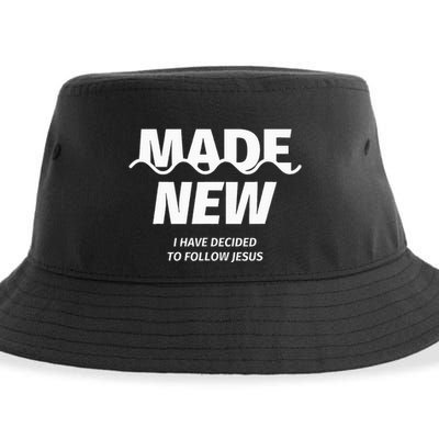 Baptism  Made new I have decided to follow Jesus Sustainable Bucket Hat