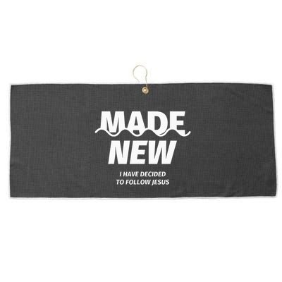 Baptism  Made new I have decided to follow Jesus Large Microfiber Waffle Golf Towel