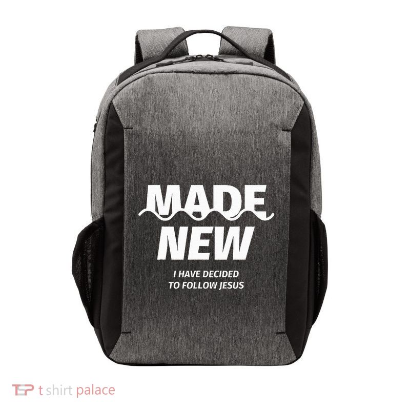 Baptism  Made new I have decided to follow Jesus Vector Backpack