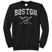 Boston Ma Nautical Vintage Us Flag Sweatshirt