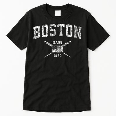 Boston Ma Nautical Vintage Us Flag Tall T-Shirt