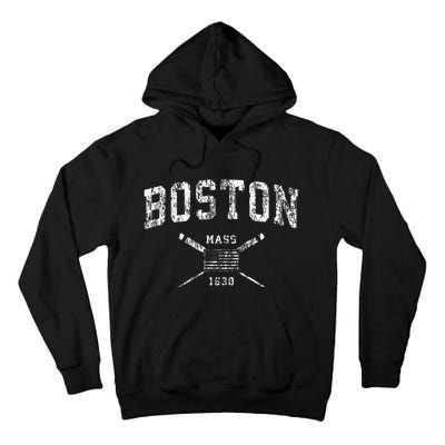 Boston Ma Nautical Vintage Us Flag Tall Hoodie