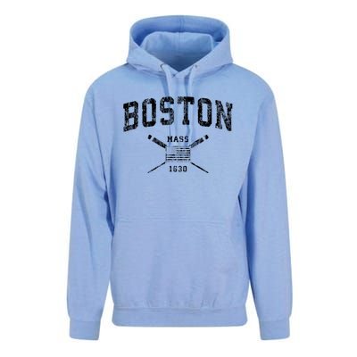 Boston Ma Nautical Vintage Us Flag Unisex Surf Hoodie