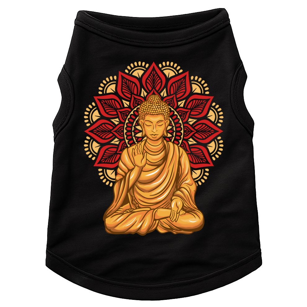 Buddha Monk Namaste Buddha Day Smile Happy Laugh Buddhism Cool Gift Doggie Tank