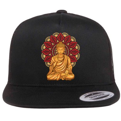 Buddha Monk Namaste Buddha Day Smile Happy Laugh Buddhism Cool Gift Flatbill Hat