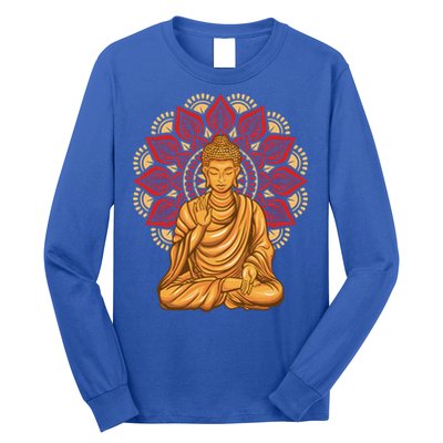 Buddha Monk Namaste Buddha Day Smile Happy Laugh Buddhism Cool Gift Long Sleeve Shirt