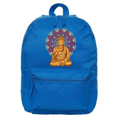 Buddha Monk Namaste Buddha Day Smile Happy Laugh Buddhism Cool Gift 16 in Basic Backpack